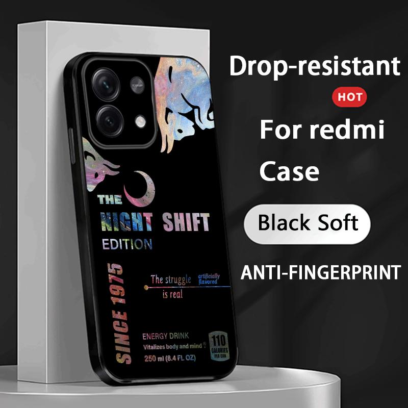 Custodia per Telefono Star Bull Energy Drink turno di notte Per Redmi Note 14 13 12 11 Pro Plus S 5G 14C A3 Copertura Nera Morbida