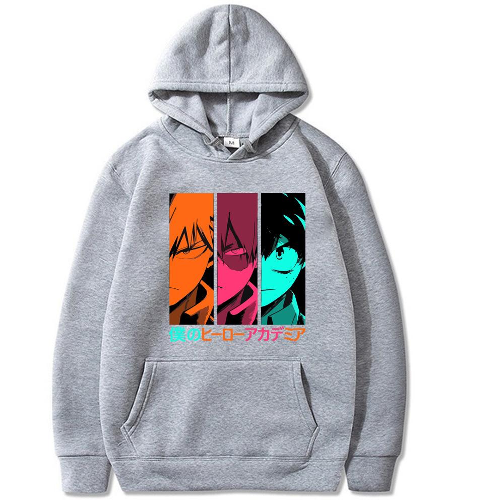 My Hero Academia Hoodies Print Fashion Sweatshirt Hip Hop Casual Unisex Autumn Winter Fleece Streetwear Tops Sudaderas