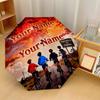 Custom Text Automatic 8 Bone Umbrella, Portable Sun Rain Protection UmbrellaStranger Things
