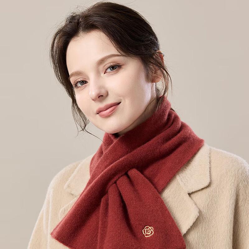 JIUMU Women's Cashmere Cross-Knit Neck Warmer Scarf