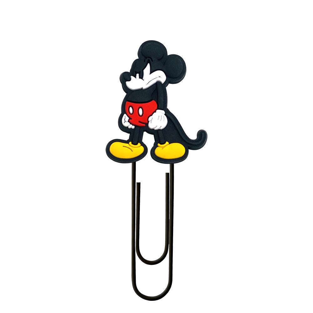 Mickey & Minnie Large U-Shaped Paperclip Bookmark - Cute PVC Cartoon Office Supplies