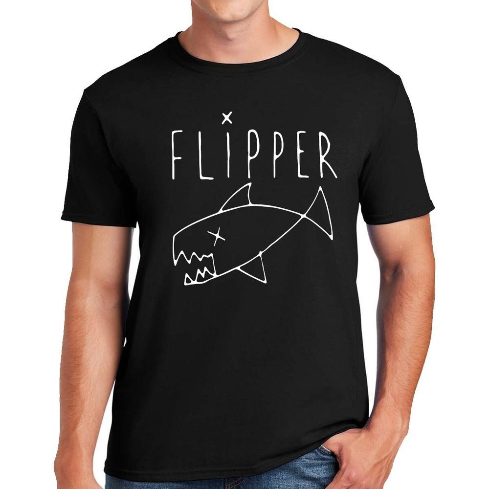 

New Flipper TShirt Men#039;s As Worn By Kurt Cobain Funny Novelty Gift Idea Tee Top Unisex T-Shirt XXXL