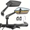 2pcs HD Wide Angle Bike Rearview Mirrors - 360° Adjustable, Fit for Electric Scooters, Ebikes, Motorcycles & Mountain Bikes