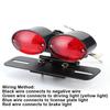 LED Bremsrücklicht Universal Retro Doppel Oval Blinker Kennzeichenleuchte Motorrad Umbau