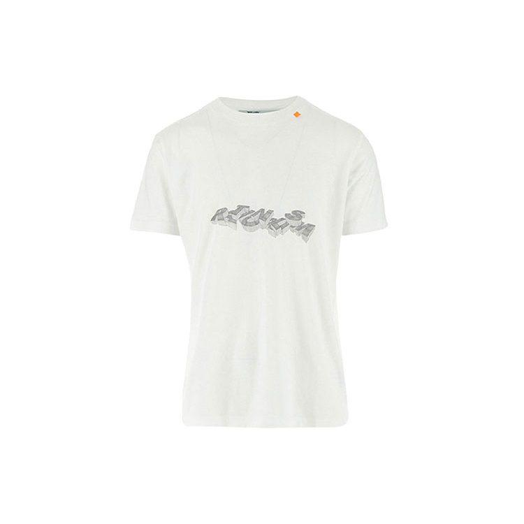 OFF WHITE SS21 T Shirts Men's White Crew Neck Moderate Straight Fit OWOMAA027R20185010
