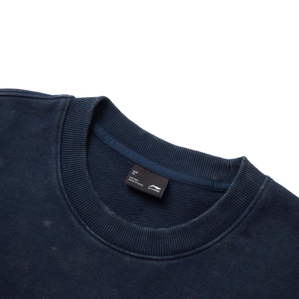 Li-Ning Casual Comfortable Versatile Hoodie Unisex hoodies Deep-Navy-Blue AWDV357-2