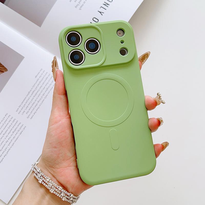 For Magsafe Magnetic Wireless Charging Liquid Silicone Shockproof Phone Case For iPhone 17 Pro Max/17/17 Pro Bumper Back Cover