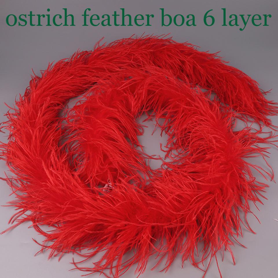 Fluffy Feather Trim For Clothes, Ostrich Feathers, Fluffy Boa, Shawl, Wedding Dress Decor, 2M Thick, 6 Layers