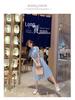 2026 Women's Summer Elegant Waist-Cinched Denim-Look Shirt Dress, Korean Style Mid-Length Skirt