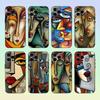 Abstract Human Face Art Phone Case For iPhone 17,16,15,14,13,12,11 ,Soft Silicone Black Cover