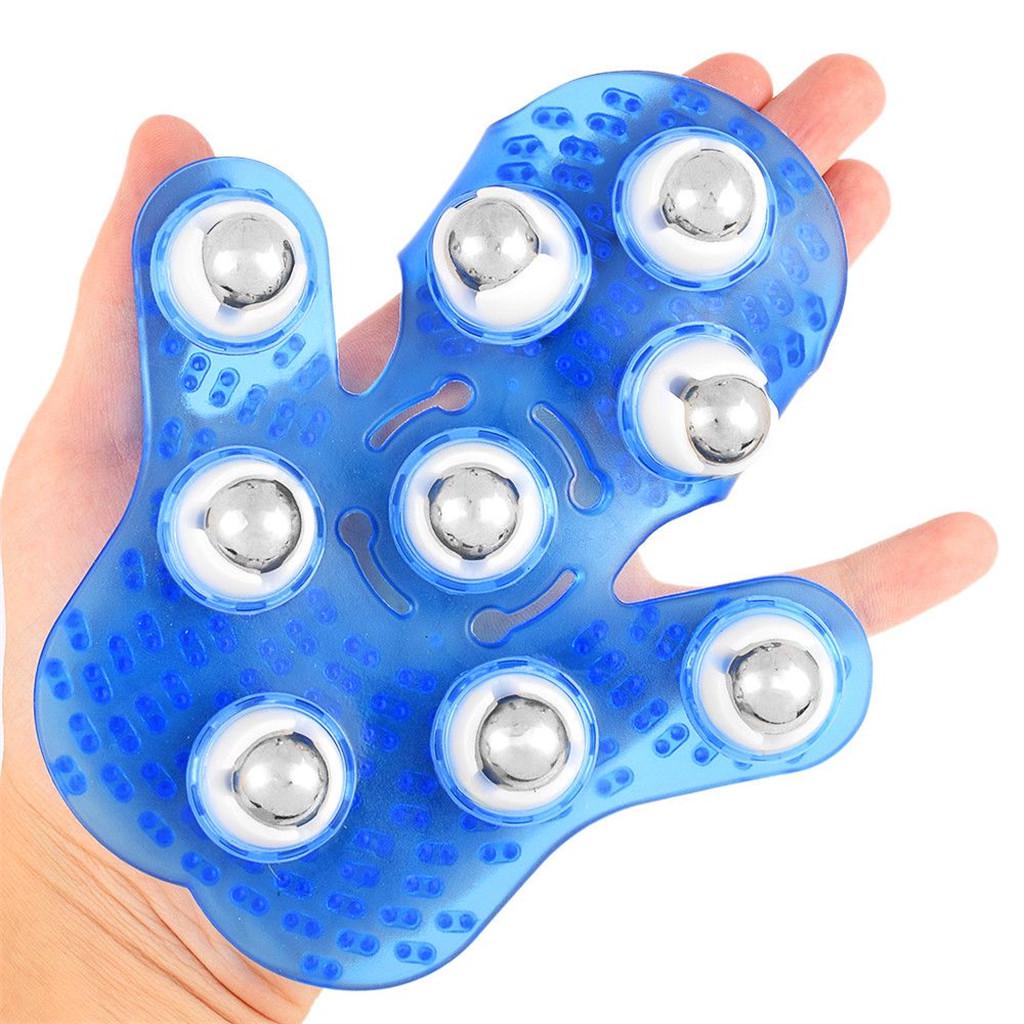 Palm 9 Balls Body Massager Massage Glove Hand Held Stress Tension Relief  Anti Cellulite Massager for Neck Back Shoulder Buttock