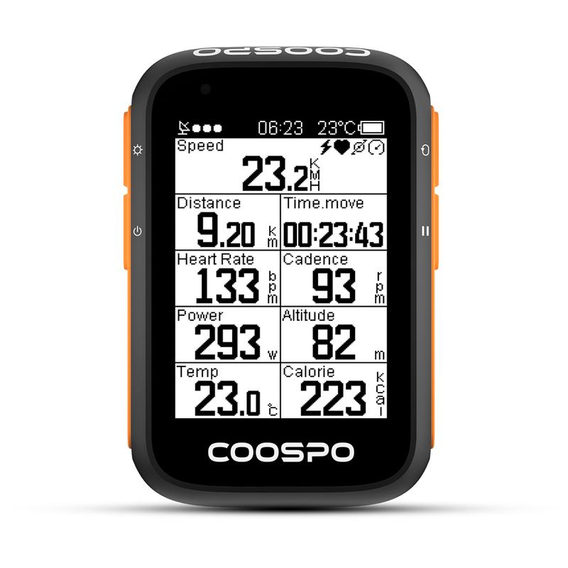COOSPO BC200 Kabelloser Fahrradcomputer GPS Fahrrad-Tachometer Fahrrad-Kilometerzähler 2,6 Zoll Bluetooth 5.0 ANT+ APP-Synchronisation Steigung Höhe