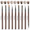 9PCS UV Gel Nail Brush Nail Art Design Pen Painting Tools Nails Tip Line Display Painting Tool Kit for Professional & Home Use