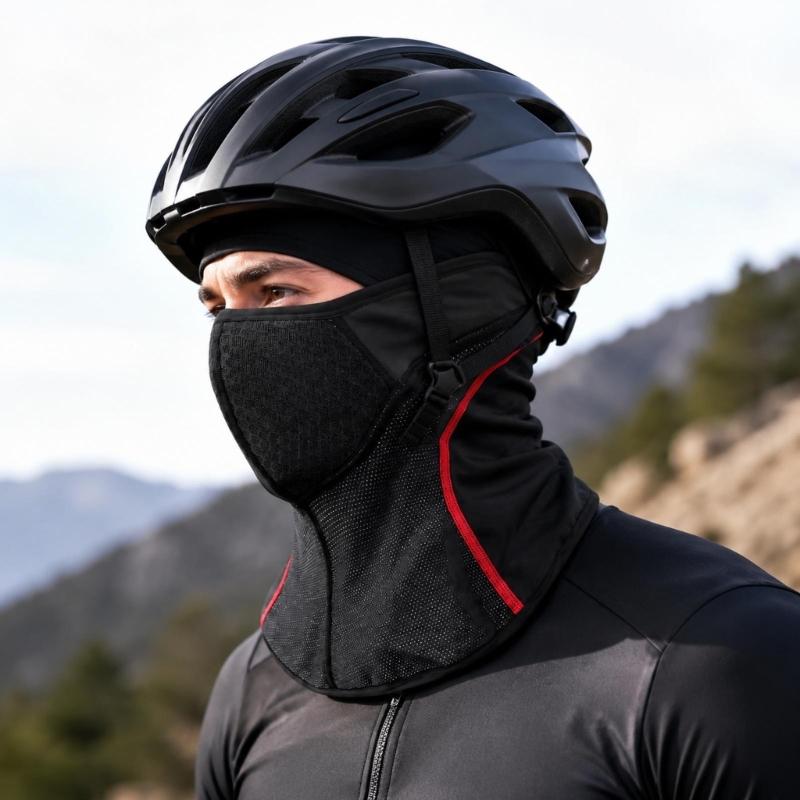 Wind-Blocking Cycling Face Mask Balaclava for Winter Ride with High-Density Polyester and Extended Head-to-Neck Coverage