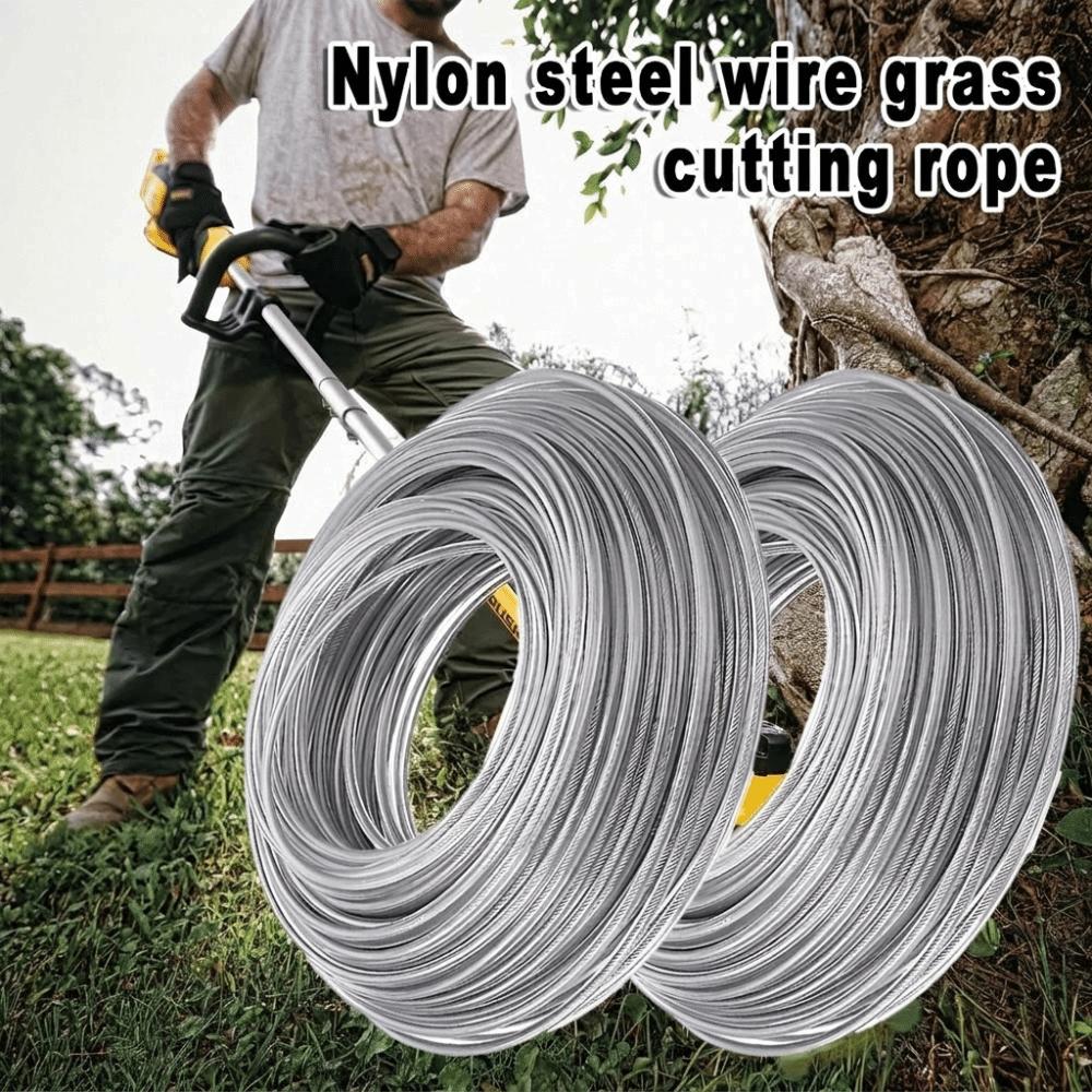 Nylon and Steel Wire Grass Trimmer Line 5m/10m/15m*2.4mm/2.7mm/3mm Trimmer Rope  Garden Maintenance