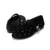 BARBARA Velvet Stud Mary Jane Flat Bbi534bk