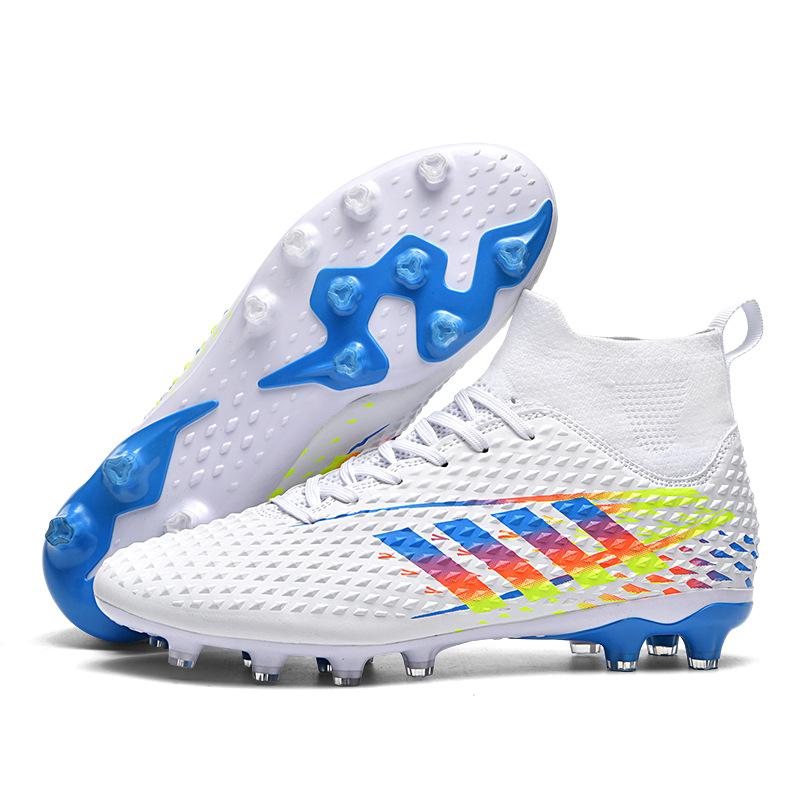 High-top football shoes artificial turf AG long nails tf broken nails shoes men and women children and adolescents students training shoes
