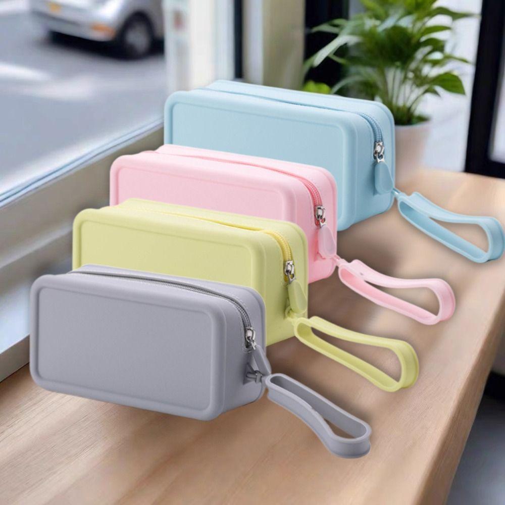 Large Capacity Coin Purse Silicone Cosmetic Bag New Item Bag  Students