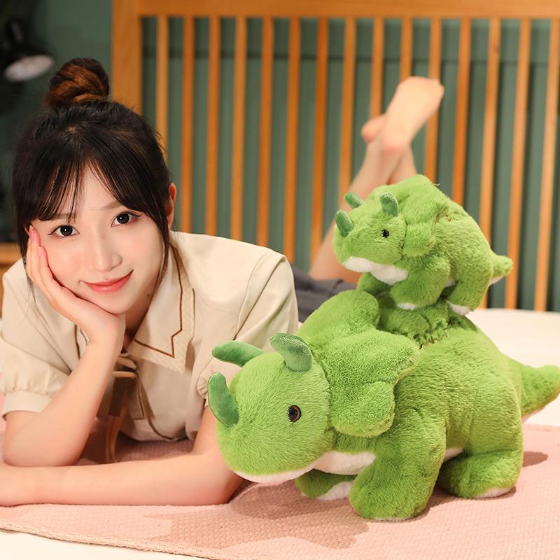 Dinosaur Park Plush Toy Series: Tyrannosaurus, Stegosaurus, Triceratops - Perfect for Dragon Year Gifts