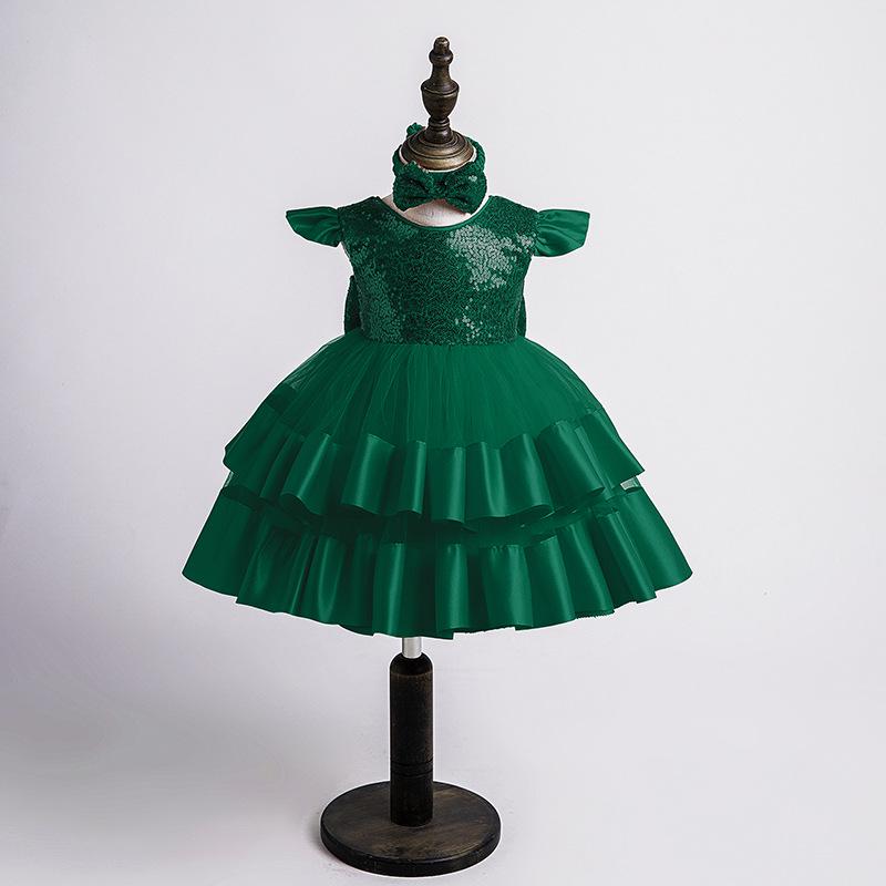 First Birthday Princess Dress - Girls' Mesh Puff Skirt Costume for Kids, Summer Wear