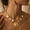 18k Gold-Plated Stainless Steel Pearl Necklace - Luxury Clavicle Chain