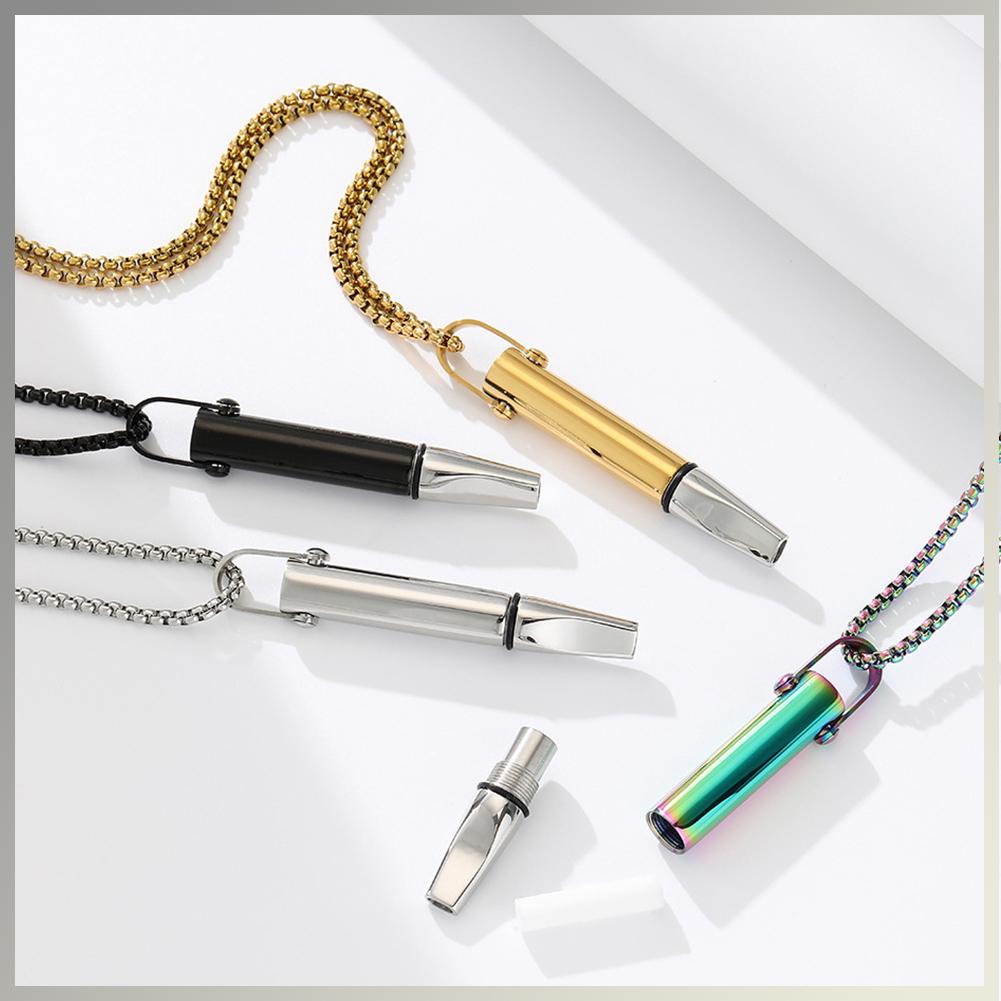 Breathing Necklace Anxiety Breathing Necklaces Stainless Steel Natural Calming Relief Chain Stress Relief Yoga Meditation Tool