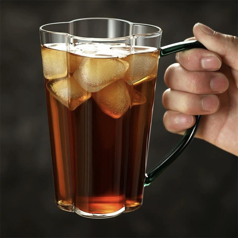 

450ML High Borosilicate Glass Tea Cup Coffee Mugs with Handle Breakfast Milk Cup Glass Mugs Brewing Green Tea Tea Set Teaware 350ml