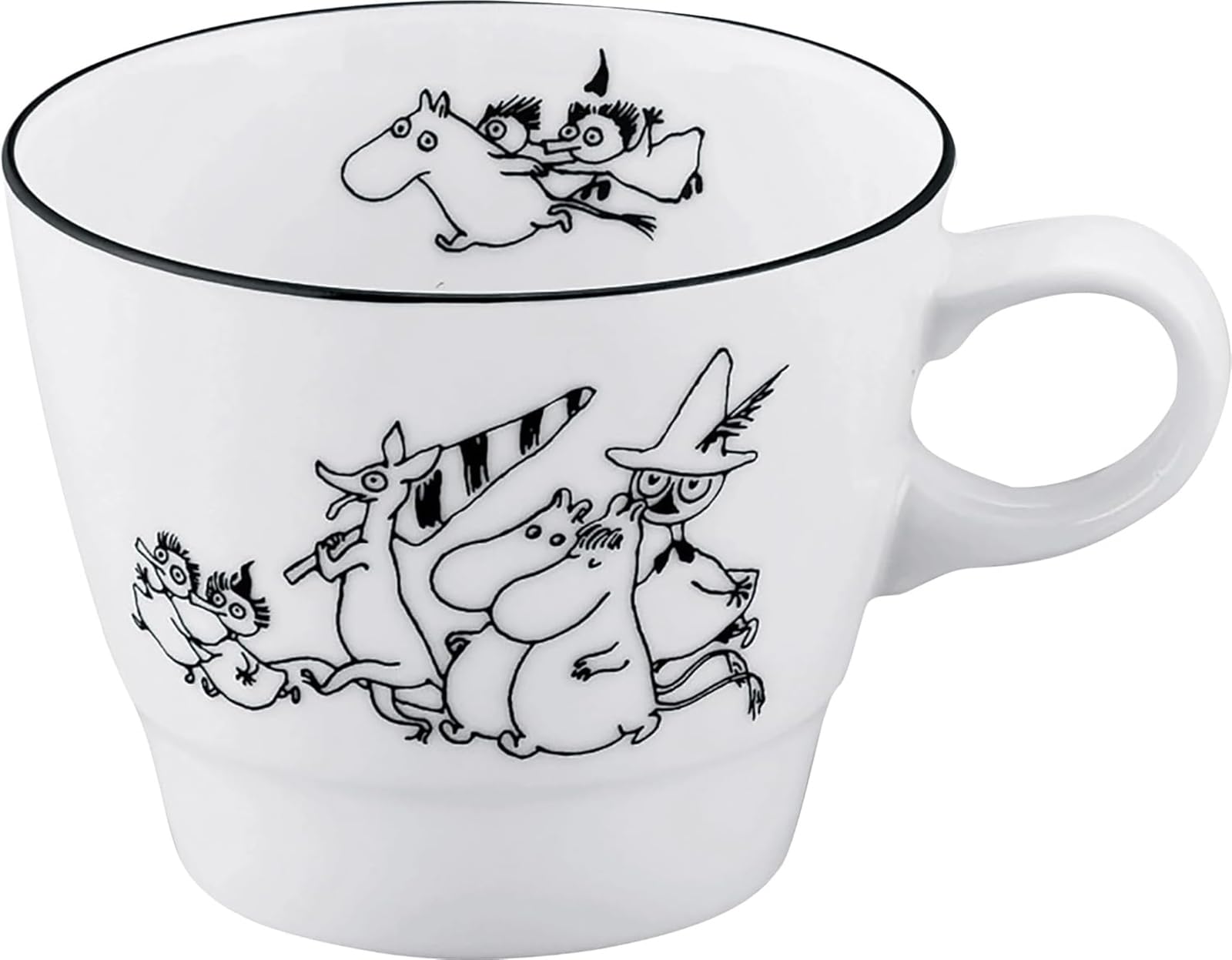 

Муми-тролль 80-летие Завтрак 10x8см Ручная работа Керамика Ямака Сделано в Кружка, 300мл, Диаметр, Искусство, Монохромный, Друзья, Белый, Подглазурная роспись, Shoten, Япония, чёрный