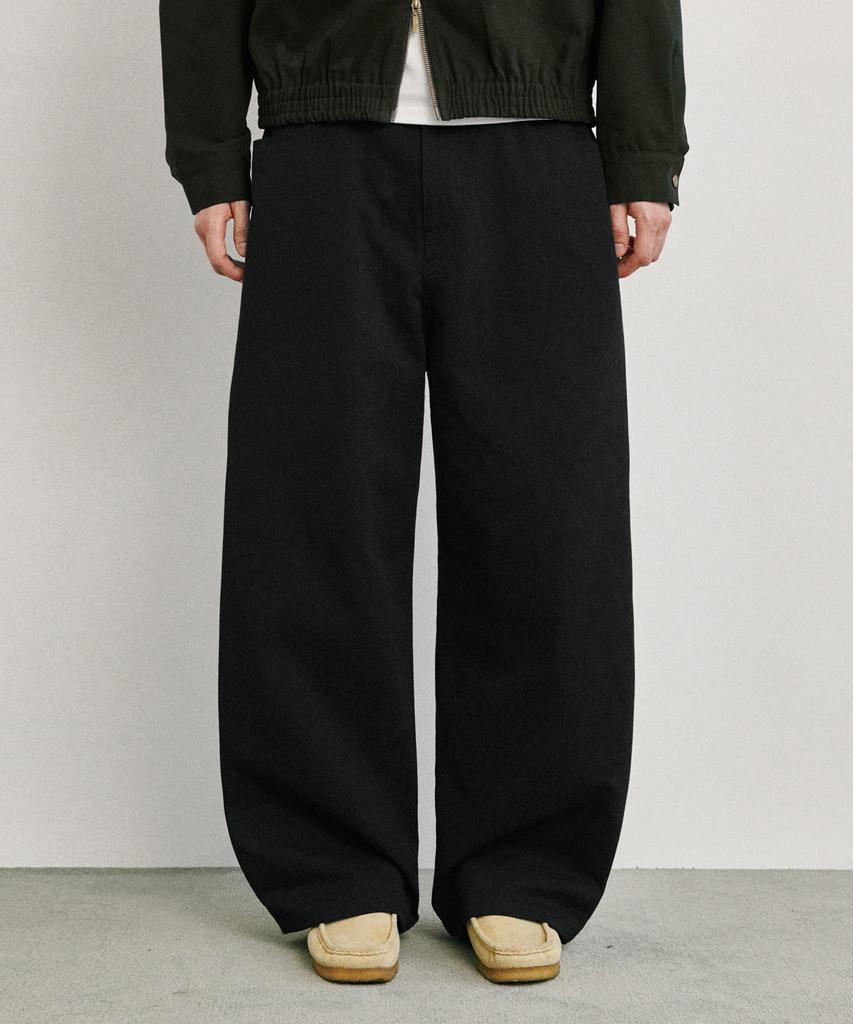 GLW Cotton Curved Pants Black