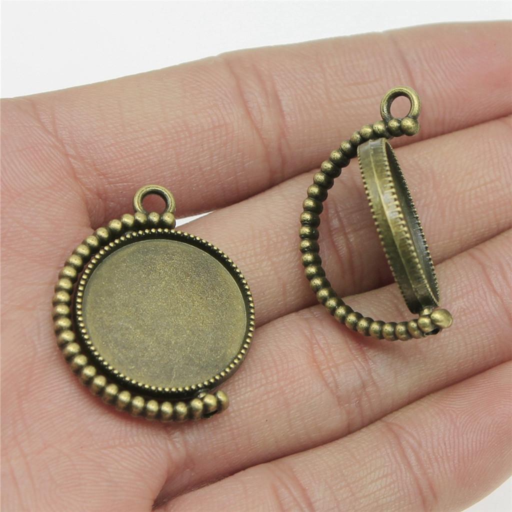 Akcesoria Części Obrotowa Okrągła Baza Pod Cabochon Szklany Taca Ustawień Materiały do Biżuterii Dziecięcej TA019