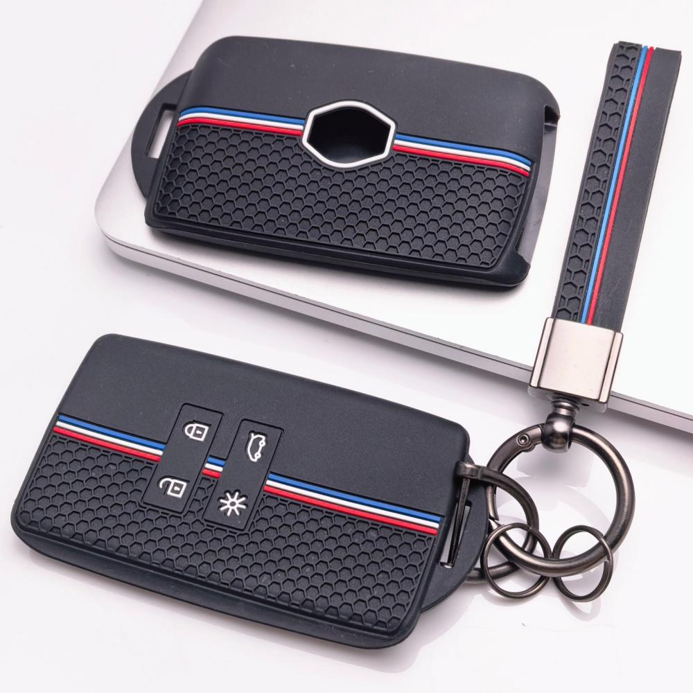 Silikonowe Etui na Kluczyk Samochodowy Kompatybilne z Renault Koleos Kadjar Megane Talisman Captur Espace Arkana Scenic Smart Key Etui Ochronne z Dopasowanym