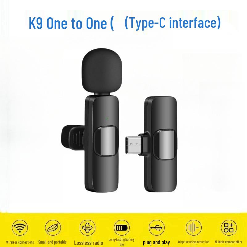 Microfono Lavalier Wireless Quad K9 per Trasmissioni Live Multi-Persona con Riduzione del Rumore AI