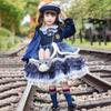 Children's Judy Rabbit Police Officer Winter Lolita Dress - British Style with Velvet Thickening