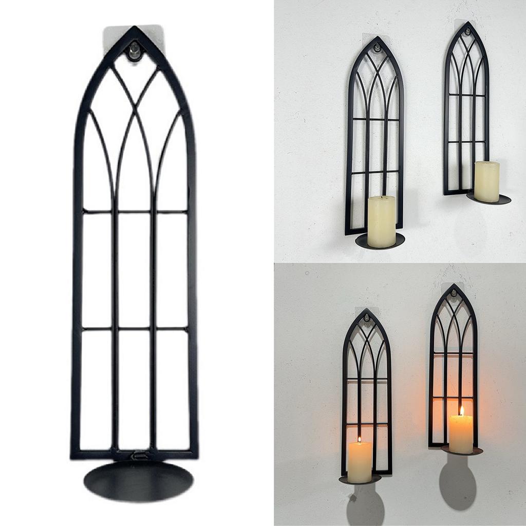Wall Hanging Sconce Handmade Cast Iron Wall Sconce Candle Display Holder for Elegant Home Decoration