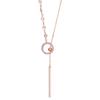 Geometric Elegant Long Sweater Chain For Women Stylish Versatile Accessory In White Gold And Gold Rose