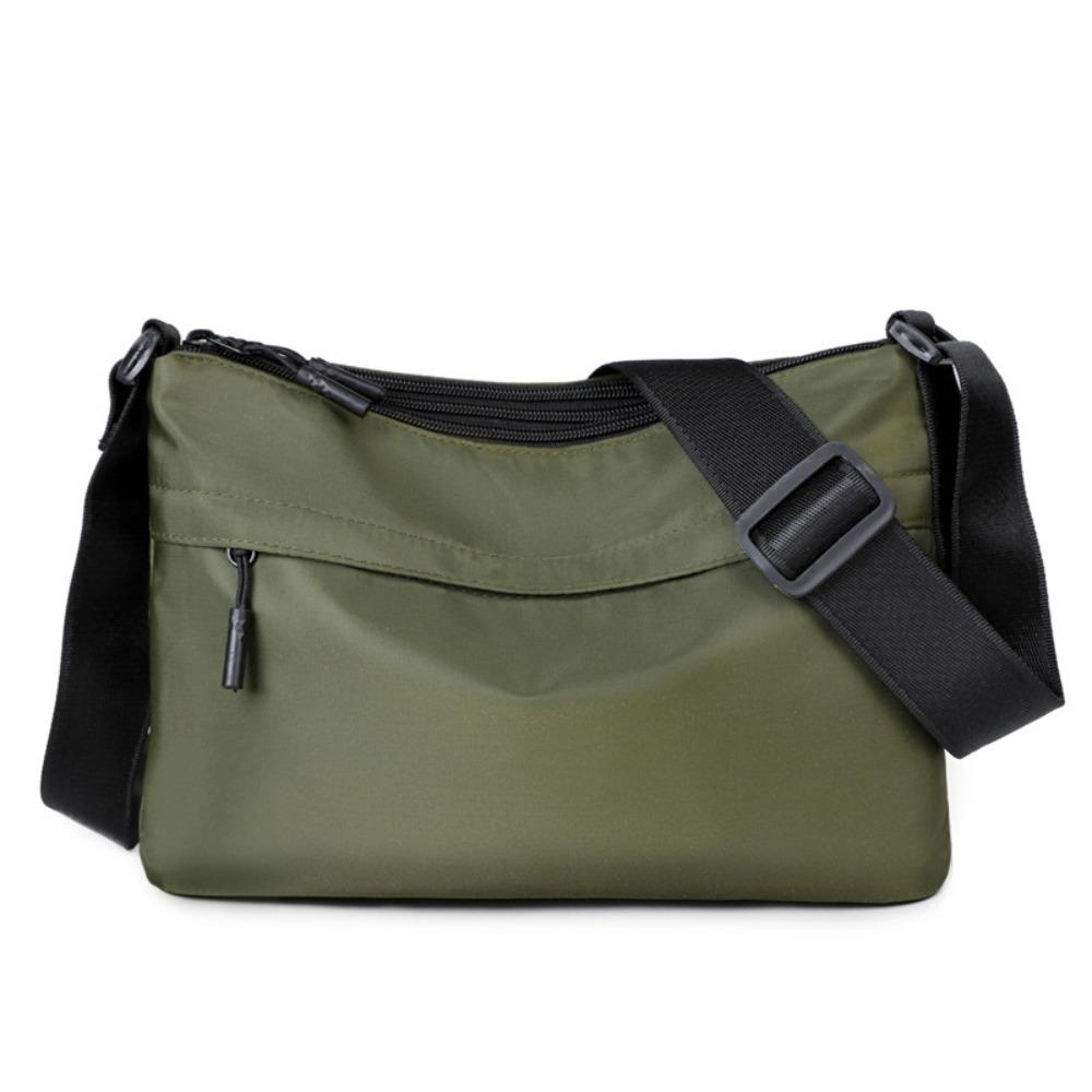 Simple Quadrate Shoulder Bag Waterproof Large Capacity Messengers Bag Dacron Crossbody Bag for Man