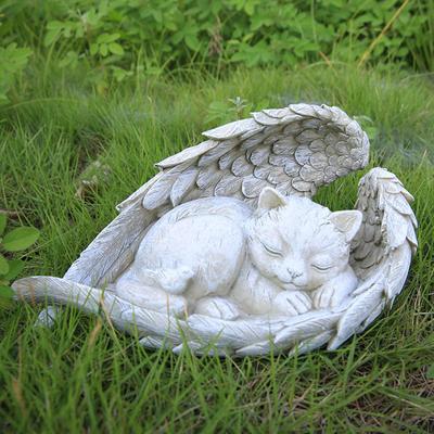 Grave Marker Animal Figurine Decorations Pet Loss Gifts Delicate Tribute Statue for Lost Outdoor