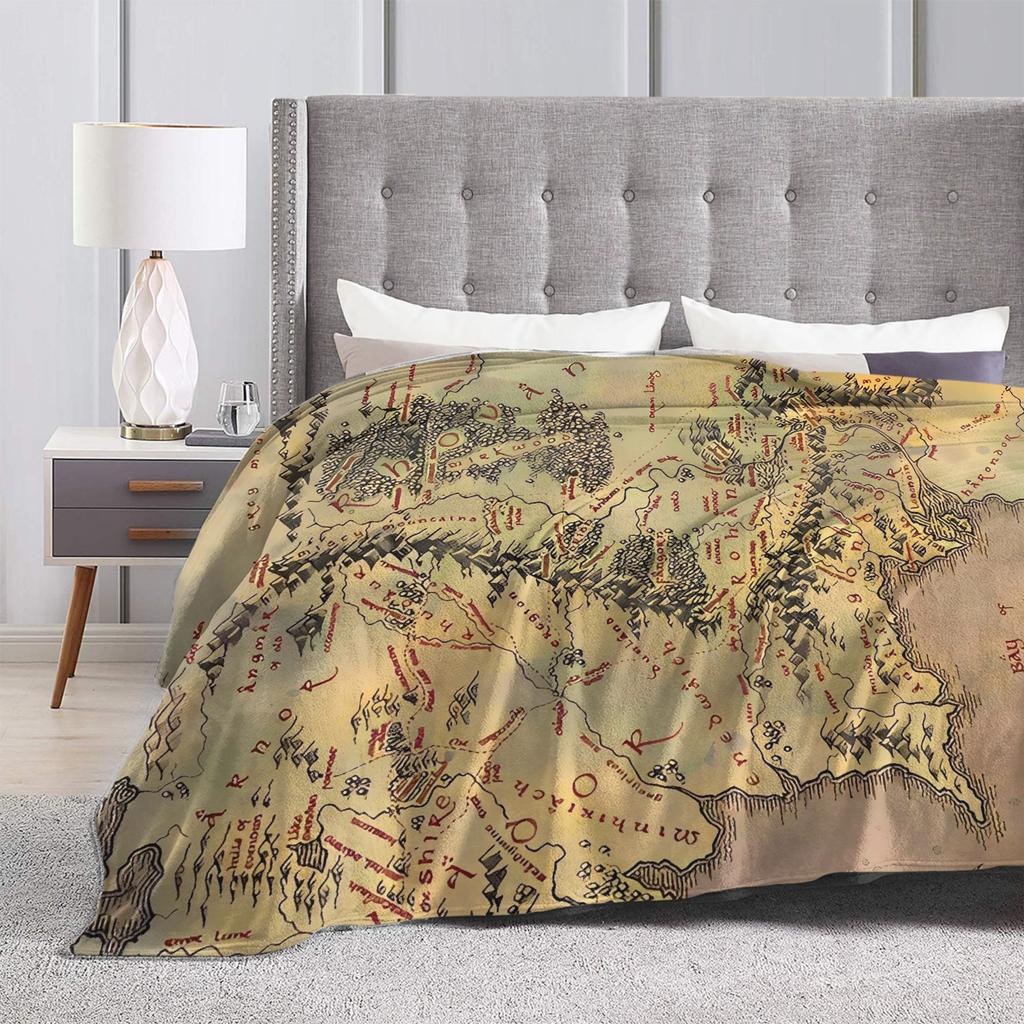 Soft Blanket Travel L-Lords Of The R-Rings  Throw Blanket  Flannel Bedspread For Living Room Novelty Sofa Bed Cover