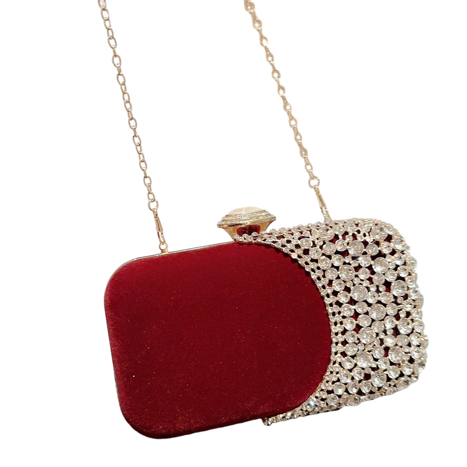 Sparkling Small Clutch Purse Evening Bag Detachable Chain Small Phone Wallet Purse Crossbody Bag Mini Chain Shoulder Bag