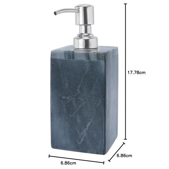 Crocon Černý mramor Plnitelná dávkovací pumpička Láhev pro koupelnovou a kuchyňskou dekoraci Sada doplňků na umyvadlo :- (7x7x18cm)