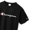 Champion Short Sleeve Classic Script Logo Size L Men's T-Shirt, 100% Cotton, Print, Black, (C3-P302Z/C3-X353L)