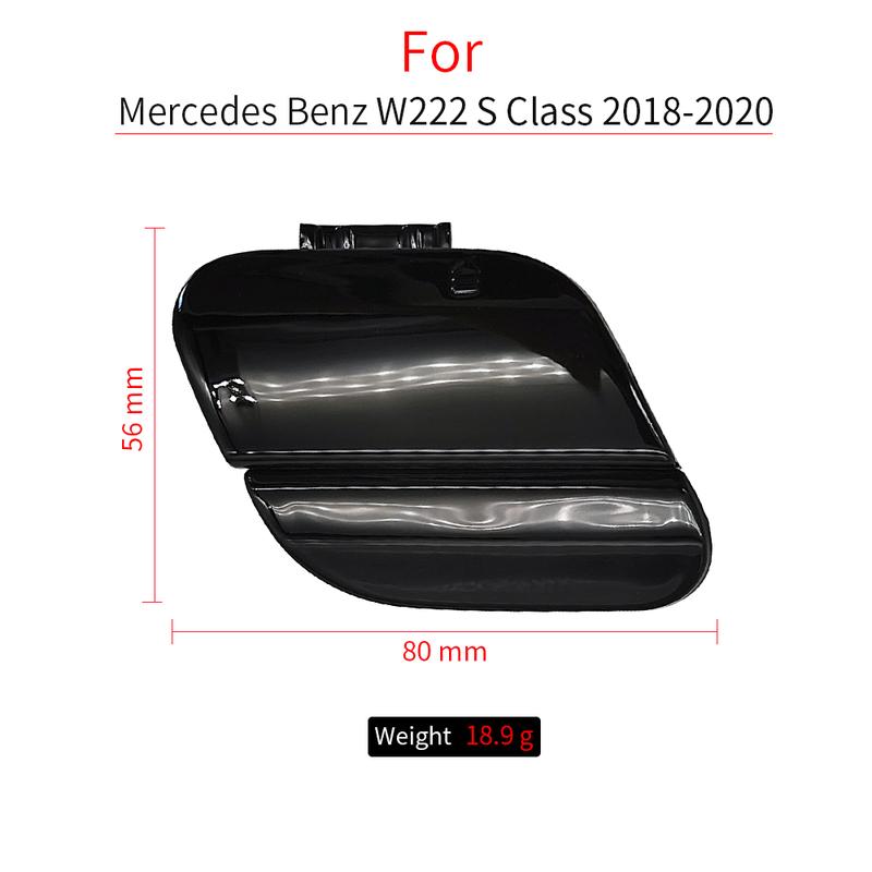 For Mercedes W222 Car Rear Bumper Tow Hook Cover Cap Black For Benz S Class 2018- S300 S350 S400 S500 S600 2228852301