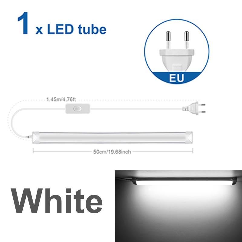 25W LED Shop Light 50CM 1.64FT T8 LED Tube Linkable Aluminium Bar Lamp For Study Garage Workbench Warehouse Cabinet Lighting