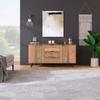 Sideboard TV Cabinet with Adjustable Shelves, Storage Cabinet, Three Drawers, for Living Room, Dining Room, Bedroom, Vintage, Brown, 140cm