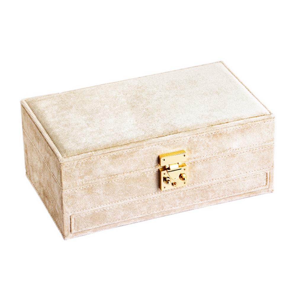Large Capacity Luxury Velvet Jewelry Box