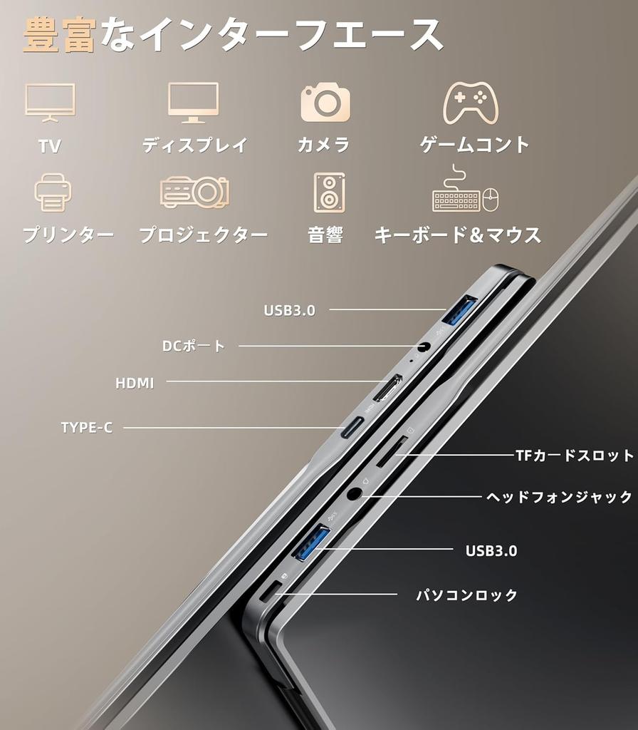 Lightweight and Slim Laptop with Office 2024 and Windows 11 AMD Ryzen 5 3500u 16GB LPDDR4 Memory 512GB NVMe 1920x1080 IPS Mini Bluetooth and Two USB