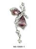 Luxury Alloy Rhinestone Butterfly Nail Decorations with Pearls