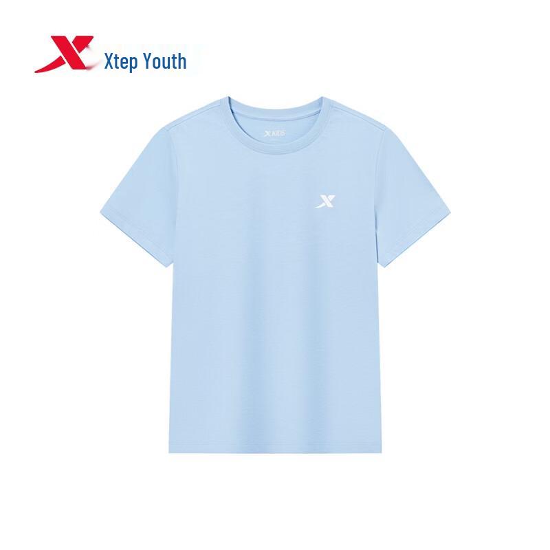 Xtep Youth Basic Print Cotton Short Sleeve T-Shirt 160