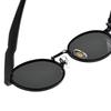 1/2pcs New Small Frame Metal Oval Sunglasses For Women And Men, High-End Retro Steampunk Sun Glasses