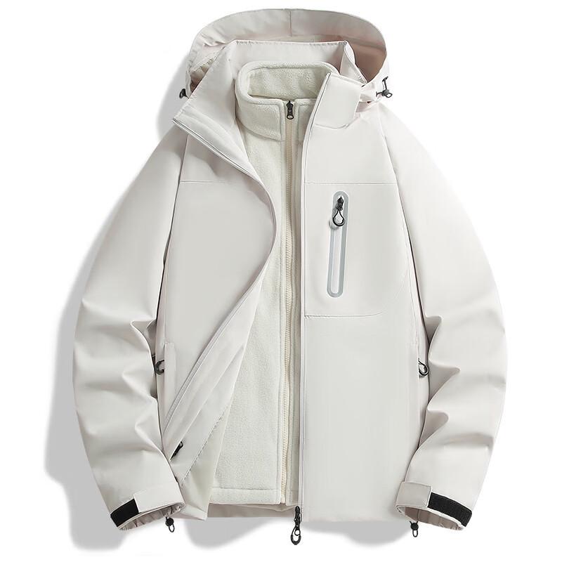 Men's 3-in-1 Outdoor Fleece-Lined Windproof Jacket